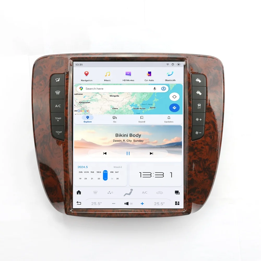 Navihua 12.1inch Touch Screen Android 13 Car Radio GPS Navigation Multimedia For Chevrolet Suburban Tahoe GMC Yukon 2007-2013