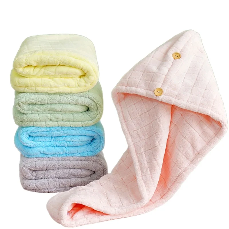 Хлопковое полотенце для волос, персонализированное, супер впитывающее, быстросохнущее, мягкое