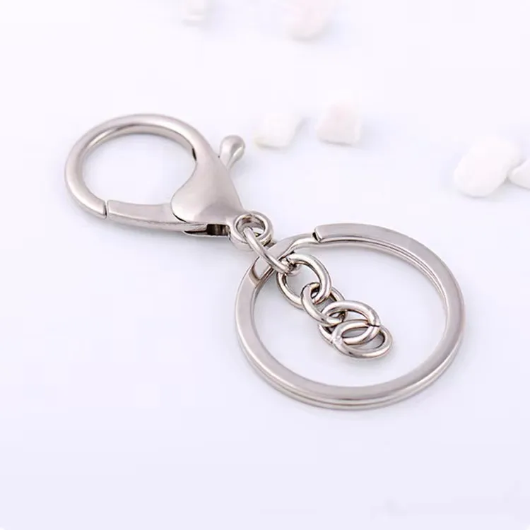 Electroplated gold silver key chain three piece set key chain metal key ring key chain wholesale key ring chain wholesale