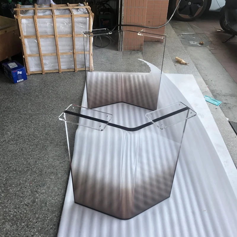 Curve Acrylic Furniture Leg Manufacture Color Plastic Foot For Table Custom