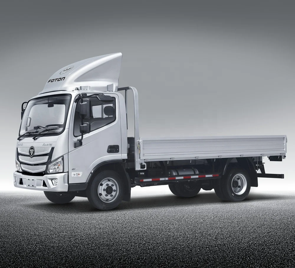 China Foton Aumark S Models 7-8 Tons Load Capacity Flat Bed Low Fence Box 4x2 Lorry Truck Prices For Sale