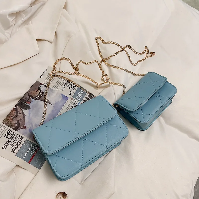 2021New style women candy colorful mini tote chain purse bag crocodile pattern small handbag