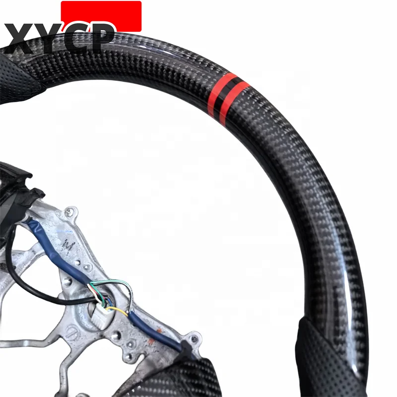 Leather Aroham Carbon Fiber Steering Wheel For Toyota Highlander 2009-2014 Camry 2007-2011 Fortuner Hilux sr5 n70