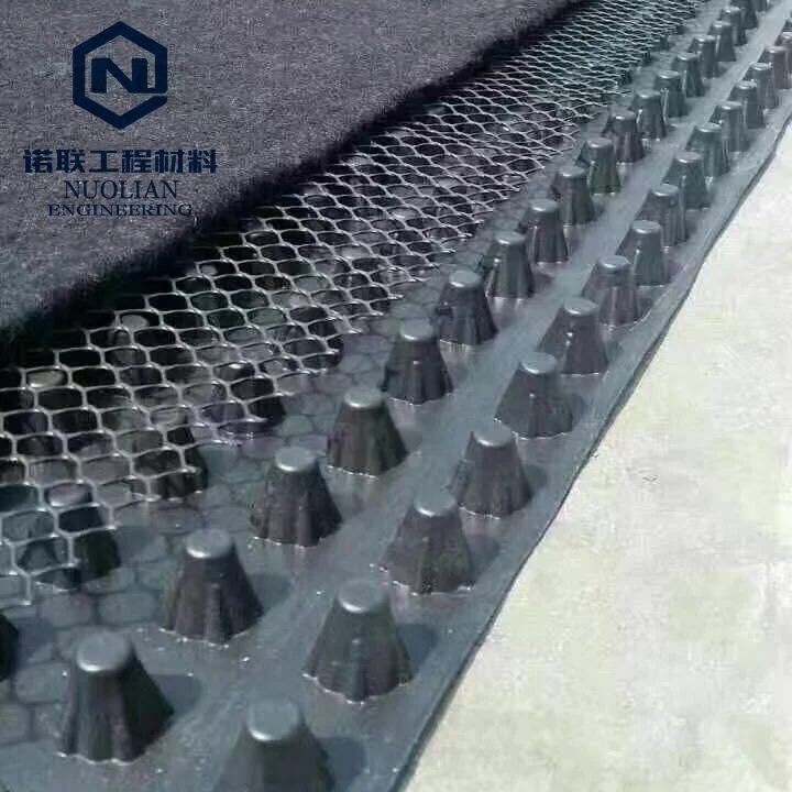 Hot sell Waterproof Plastic Sheet HDPE Drainage Board Dimple Membrane Drain Mat