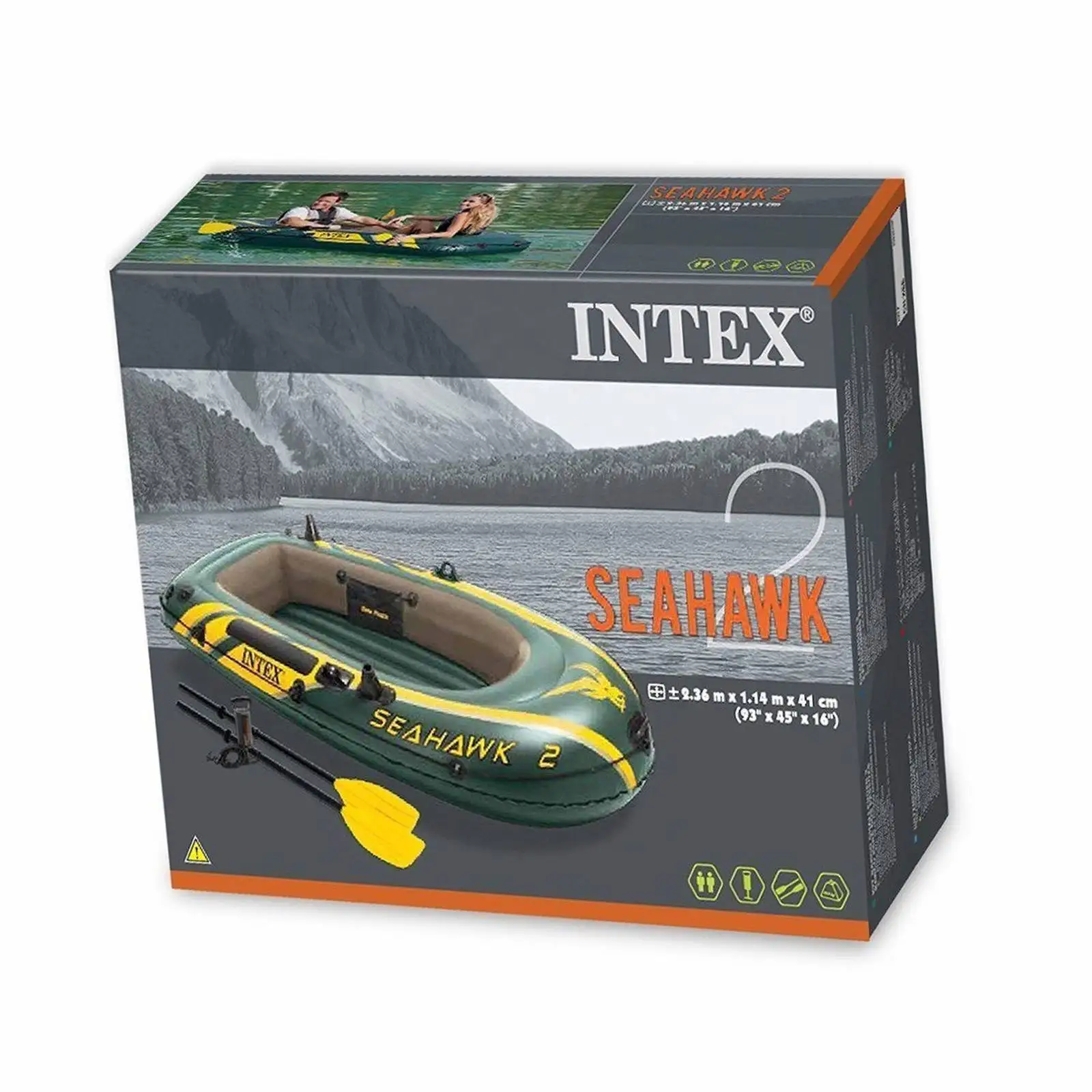 Водные виды спорта Intex 68347 SEAHAWK 2 человек лодка набор пневматическая