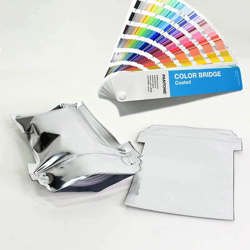 Die Cut Customize Printed Edible Recycled Sachet Polymailer Bag Transparent Small Zipper Blend Silver Plain Food