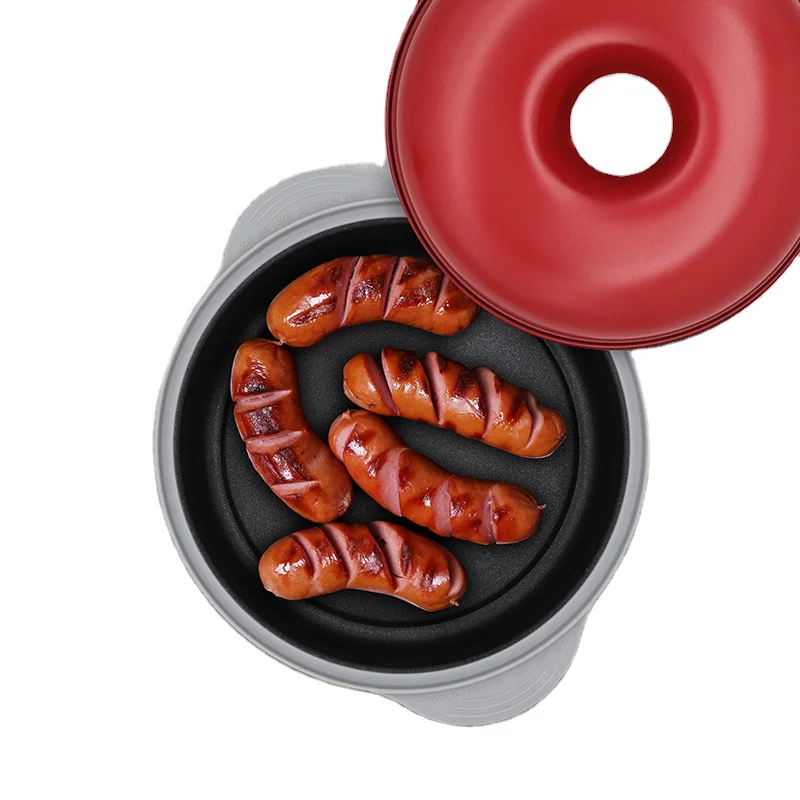 Индивидуальная торговая марка силиконовая антипригарная микроволновка сковорода Глубокий круглый красочный горшок для