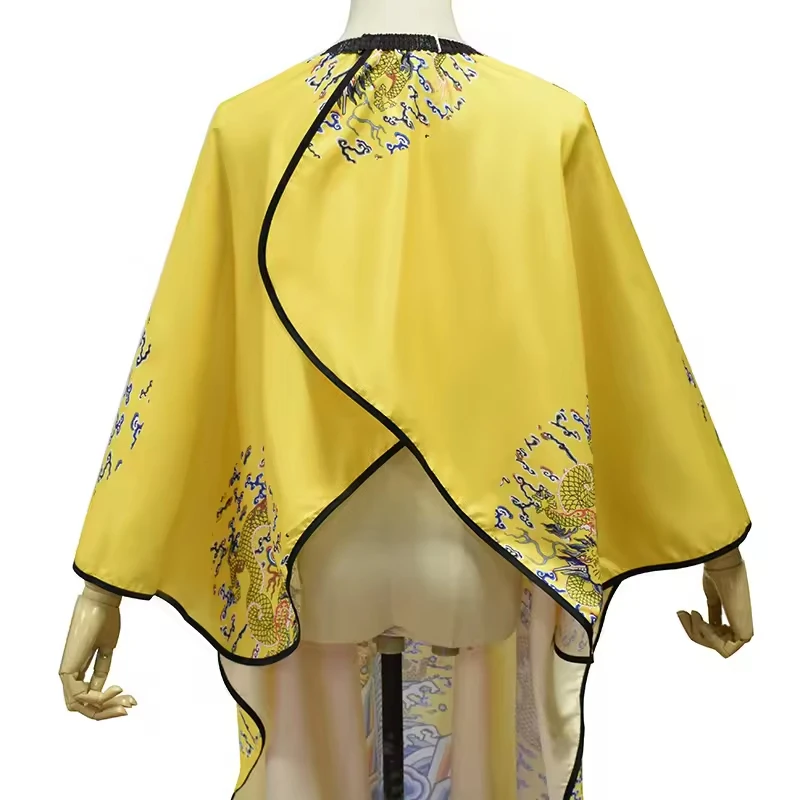 Factory custom high quality salon waterproof barbers cape dragon robe with totem Barbers Cape Dragon Robe Hair Dressing Cape