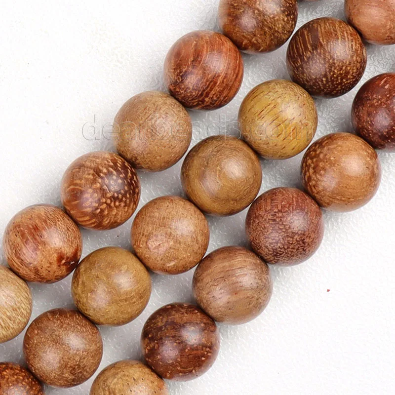 Natural Fragrant Burmese Rosewood Beads String, Burma Padauk Bead For DIY Mala Jewelry Making 6/8/10 mm, Length 38CM, 15Inches
