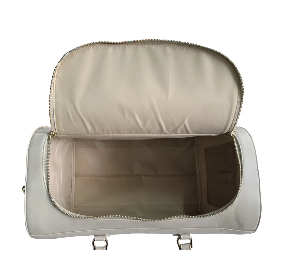 Eco-Friendly  Pu leather portable cute pet dog cat transport travel carrying bag pet carrier bag