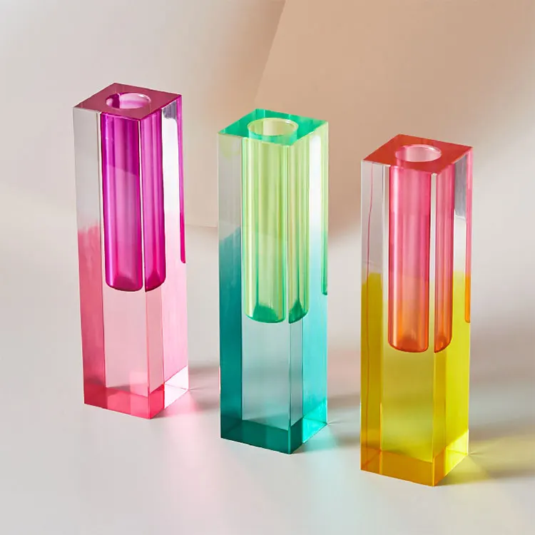 Flower Vase Acrylic Glass Crystal Vases Creative Decoration Living Room Bud Vase