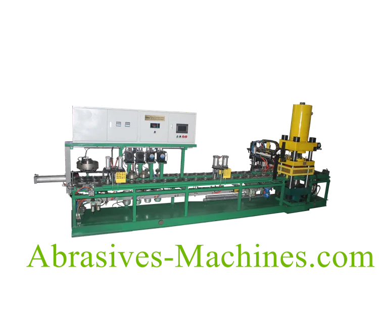 Pusher Type Metal Cutting Disc Making Machine grinding wheel production line with PLC control