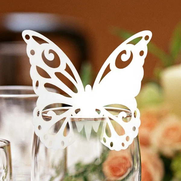 Лазерная резка свадебное украшение бумажный стол держатель карты