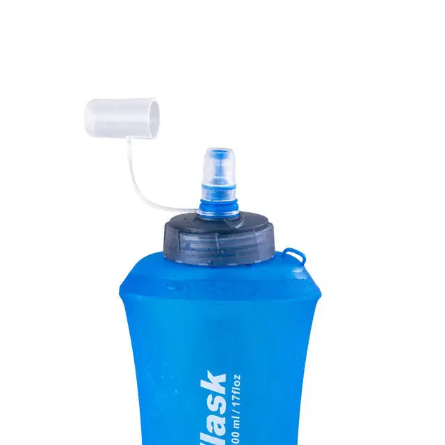 Hot selling foldable TPU soft flask sports running climbing filtered water bottle