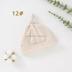 Whole Sale Super Soft Organic Cotton Striped Knotted Baby Hat