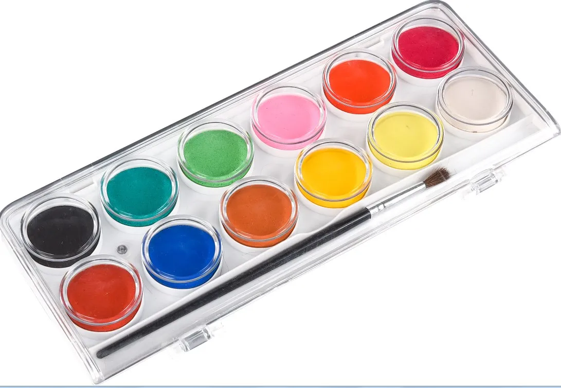 New 12 Colors Art Solid Watercolor Paint Water Color Paint Set For Painting