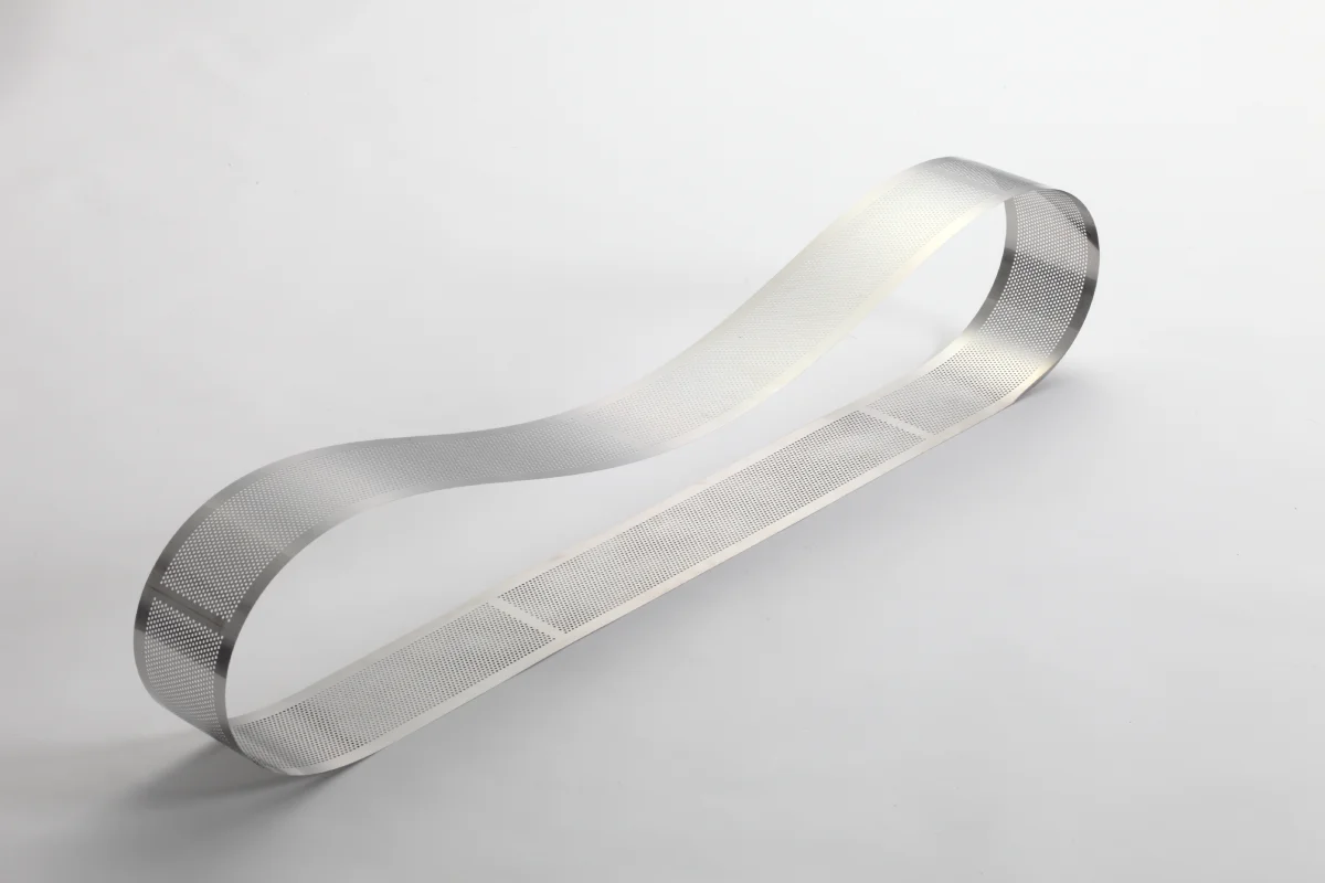 Film Sheet Cutting Stage Welding Vacuum Conveyor Stainless Steel Perforated Belts