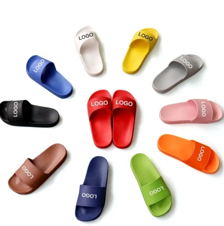 Custom Logo Blank Sublimation Footwear FlipFlops Slide Slippers Mens Womens Ladies PVC EVA PU Plain Slides Slippers Sandals