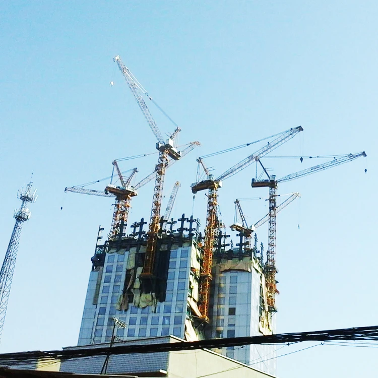 Высокая производительность XGTL500 25 тонн luffing jib башенный кран с запасными частями для