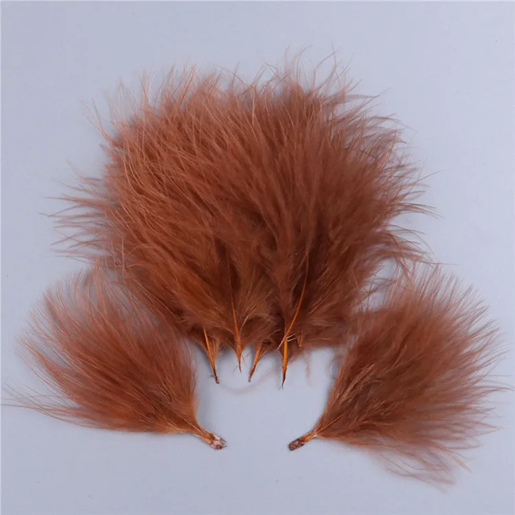 Wholesale raw white Dyed feathers real decorative Green 50pc ploybag loose Blood Marabou feather for DIY Craft flying material