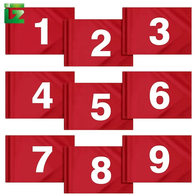 Factory Wholesale High Quality Mini Portable Custom Golf Flag Pole Golf Course Putting Green Flag Golf Hole Cup Set