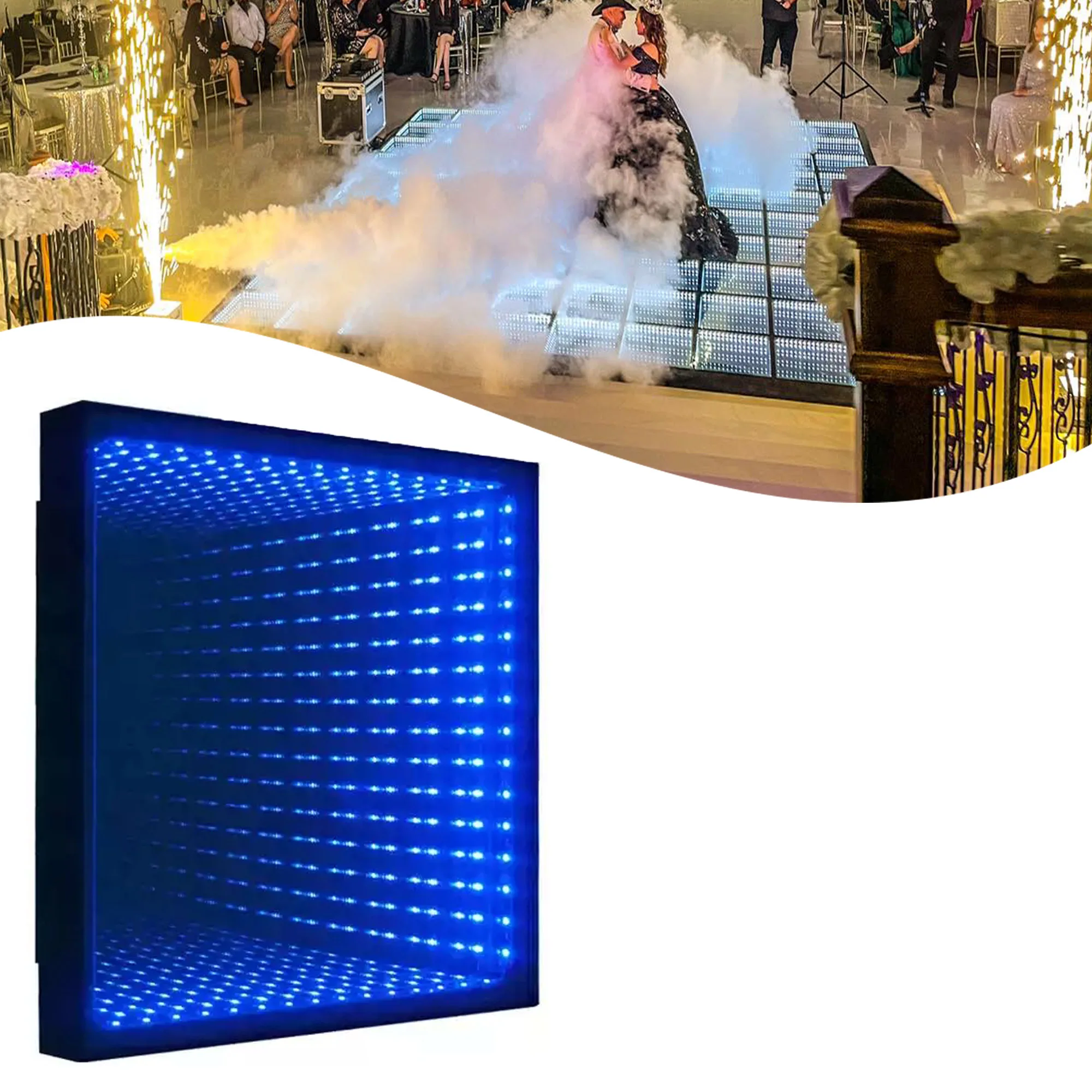 LED Floor light Wedding Portable 3D Floor Light Infinity Mirror Floor light