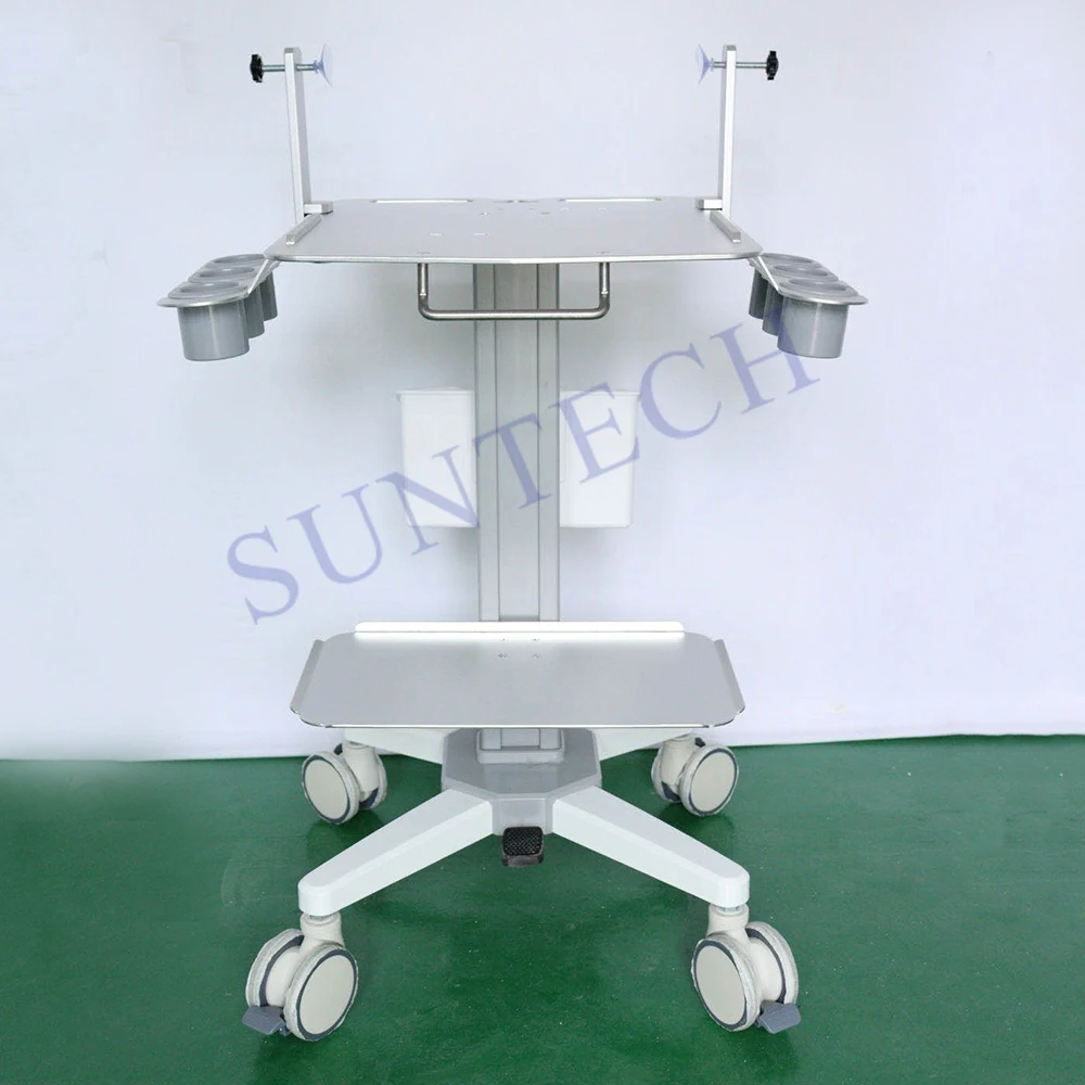 Medical cart trolley mobile ultrasound cart with clamp