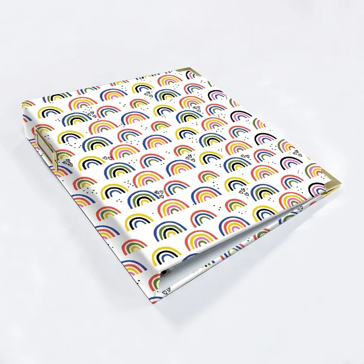 Factory Custom Printing Rainbow Figure School Binder A4 File Separator Binder