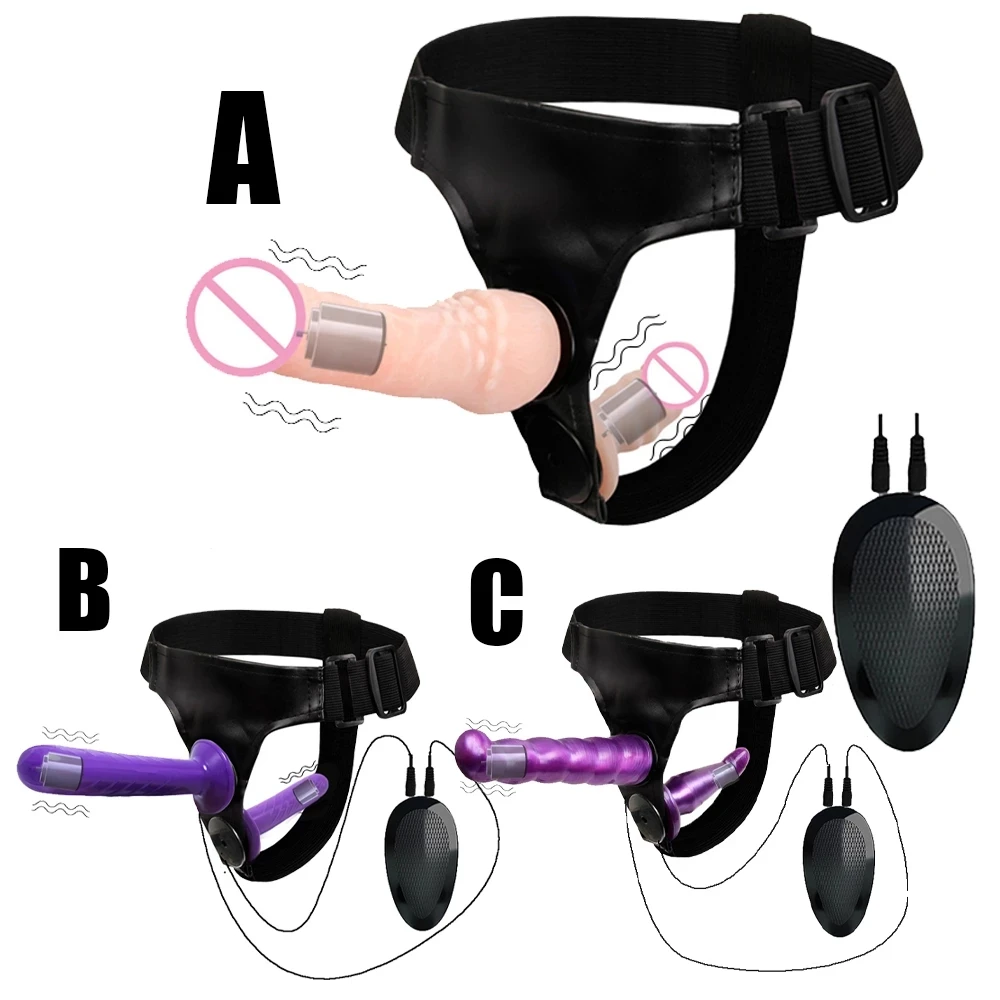 Double Penis Realistic Dildos Strapon Ultra Elastic Harness Belt Strap On Big Dildo Vibrator Sex Toys For Woman