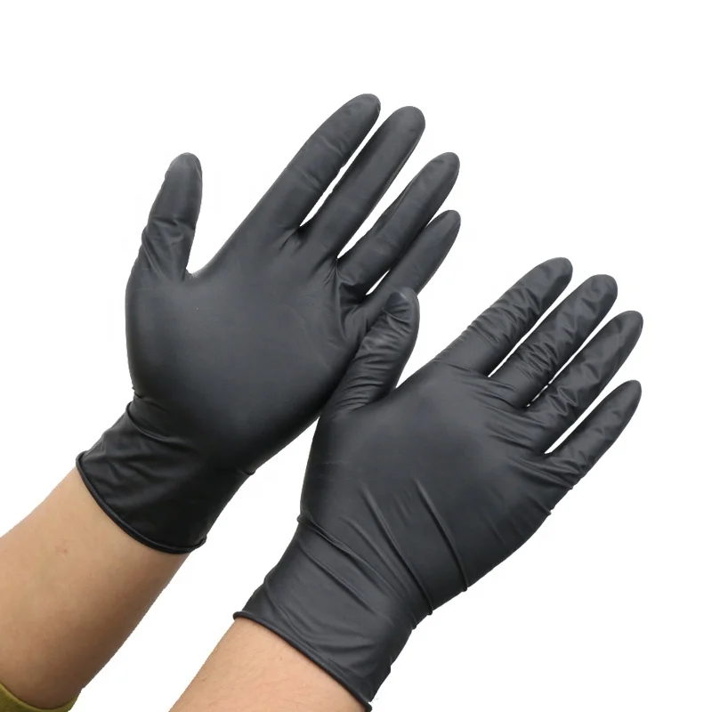 OEM Tattoo/Work Glove Nitrile Glove Disposable Black Gloves