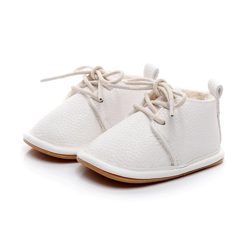 EVERTOP floral printing fluffy inner cow muscle sole PU prewalker moccasins baby winter shoes