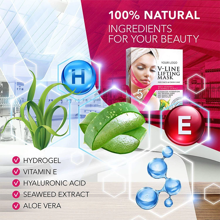 DOUBLE CHIN REDUCER FACE SLIMMING STRAP NECK V SHAPED LIFT TAPE CHIN UP PATCH CONTOUR TIGHTENING FIRMING V LINE LIFTING MASK