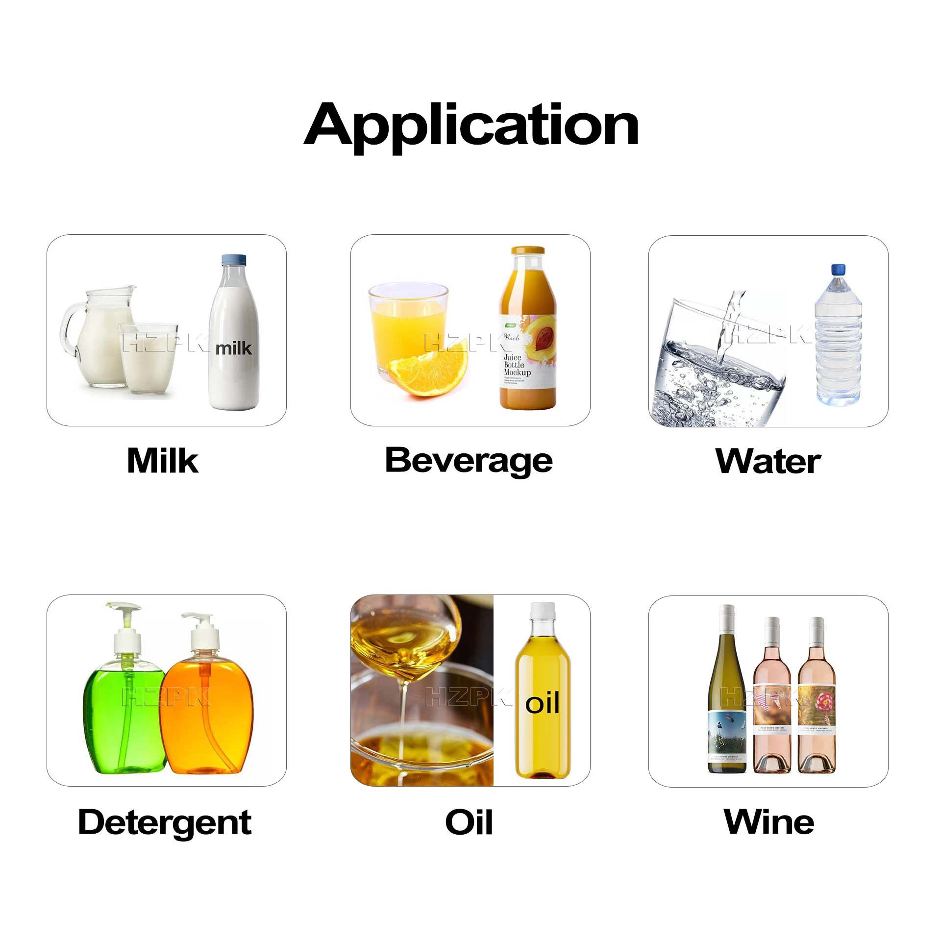 HZPK small semi automatic perfume water milk juce beverage liquid bottle piston filling machine