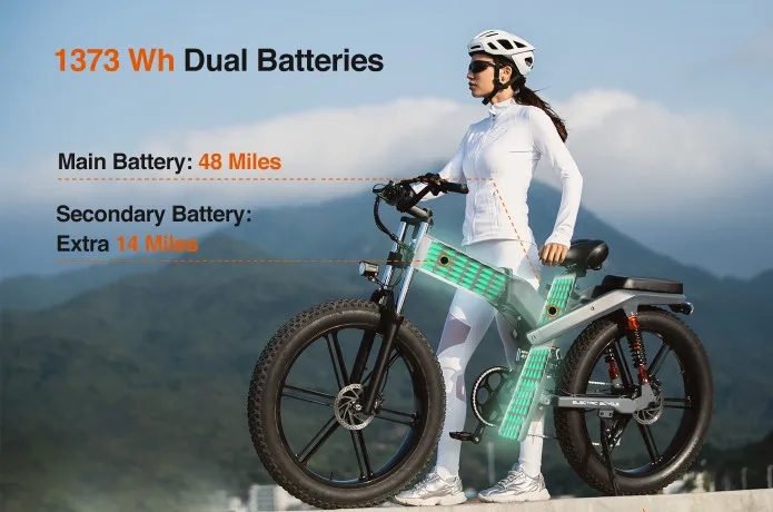 Engwe X26 EU Ready to ship Dropshipping 1000W Motor 1373Wh Dual Batteries Electric City Mountain Folding bicycle bike Engwe X26