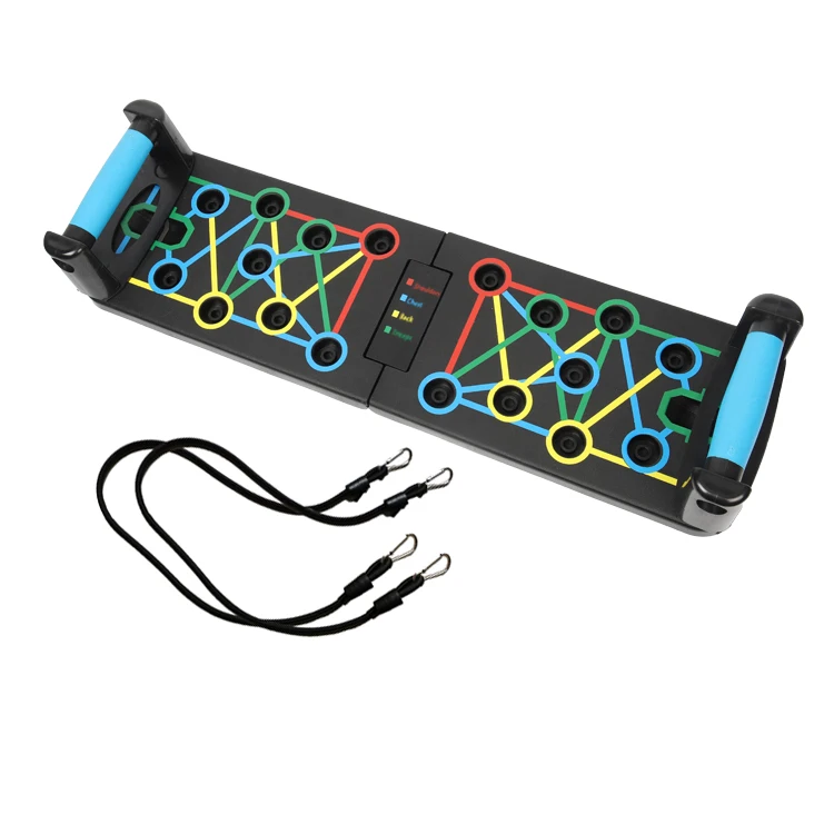 Power Press Push Up Board Multi-function Portable Bracket Board Push Up bar StandsTraining System with pull rope