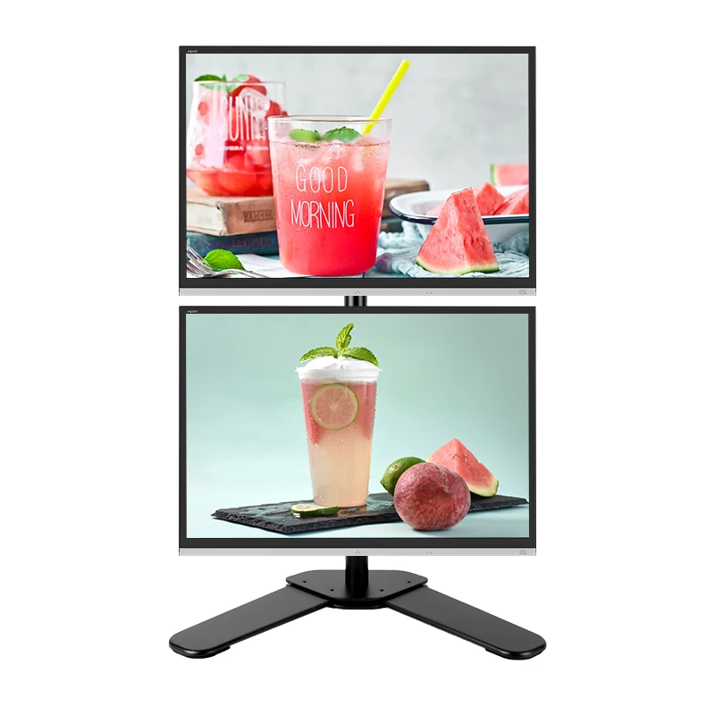 Dual Monitor LCD PC Stand Mount 2 Monitor Arm Stand Up To 17.6 lbs