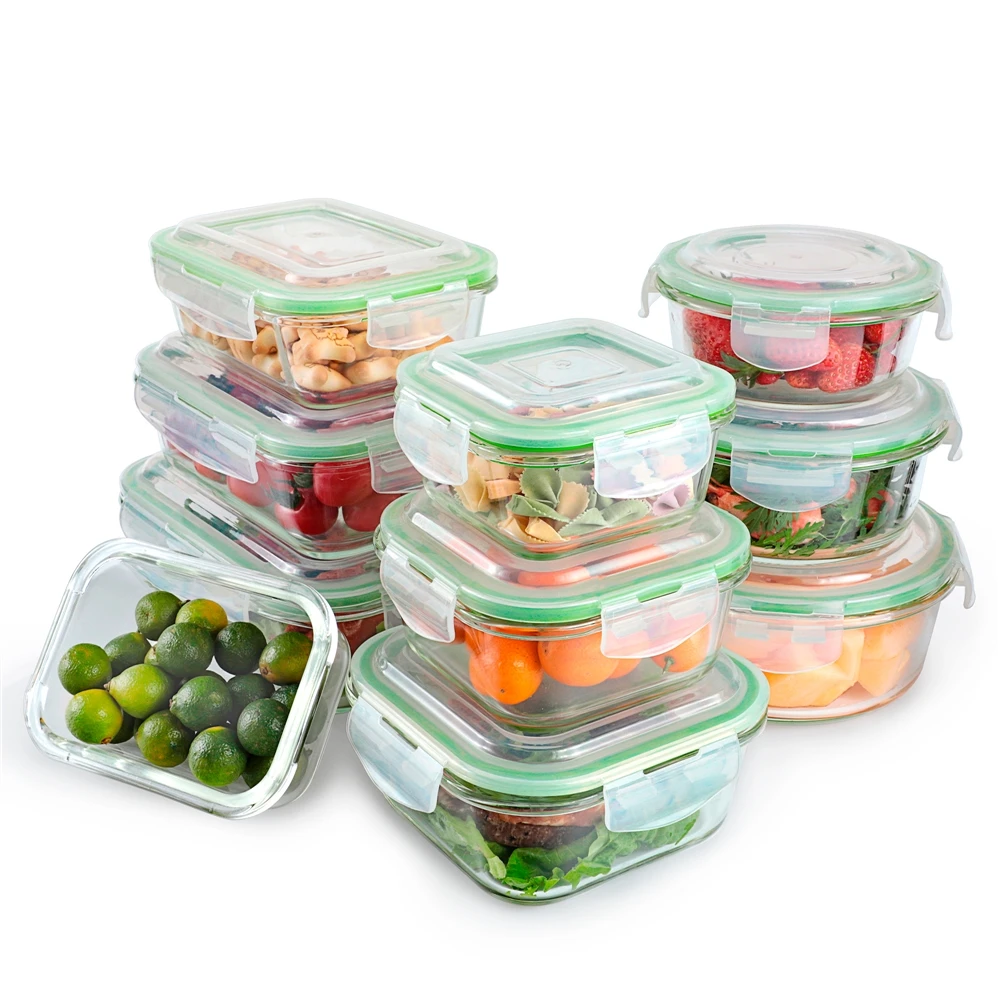 Hot selling bpa free glass meal prep containers box lunch