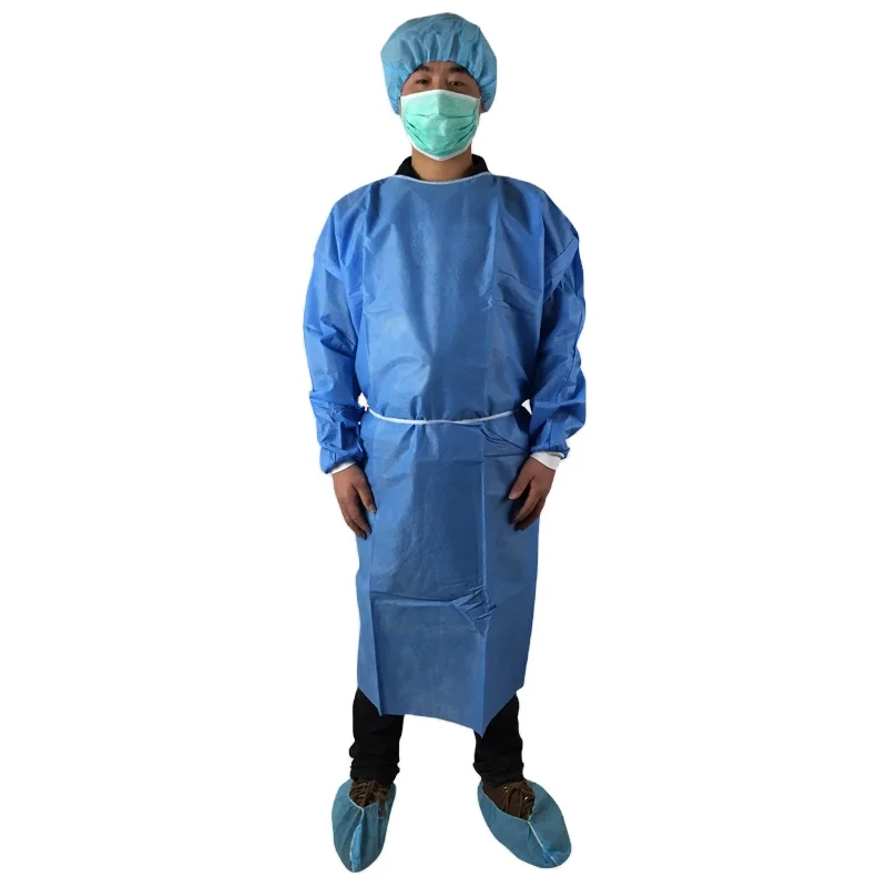
Disposable sterile surgical gowns cheap disposable medical gowns sms cheap Reinforce d semi-coated film medical gown 