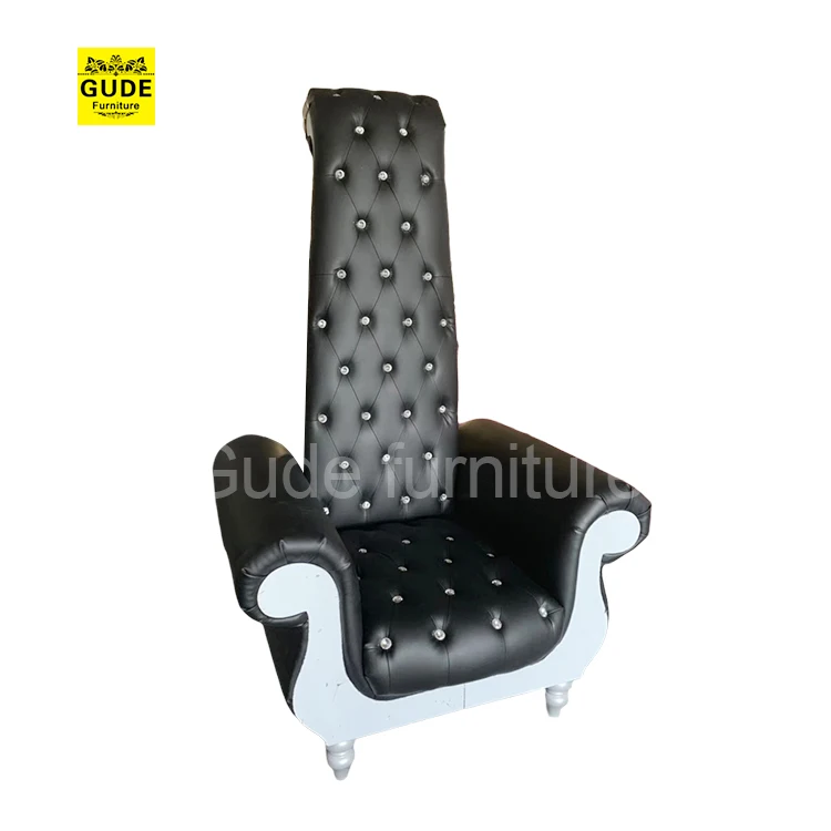 Luxury Wooden Wedding Decoration Furniture Children King Throne High Back Chairs