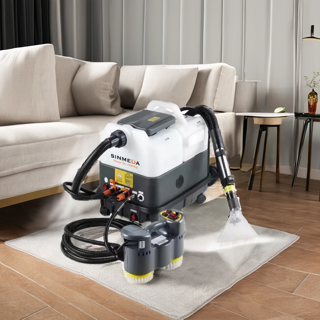 Professional Guangdong Commercial Carpet Cleaning Machine Dry Wet Extractor Hot Water Swivel Head Wand New Motor Pump Engine