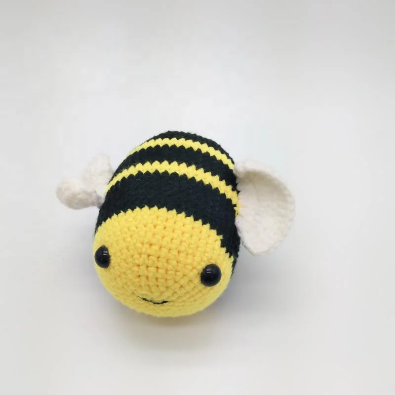 Wholesale 13cm Crochet Fuzzy Bee Weaving Gifts Ornaments