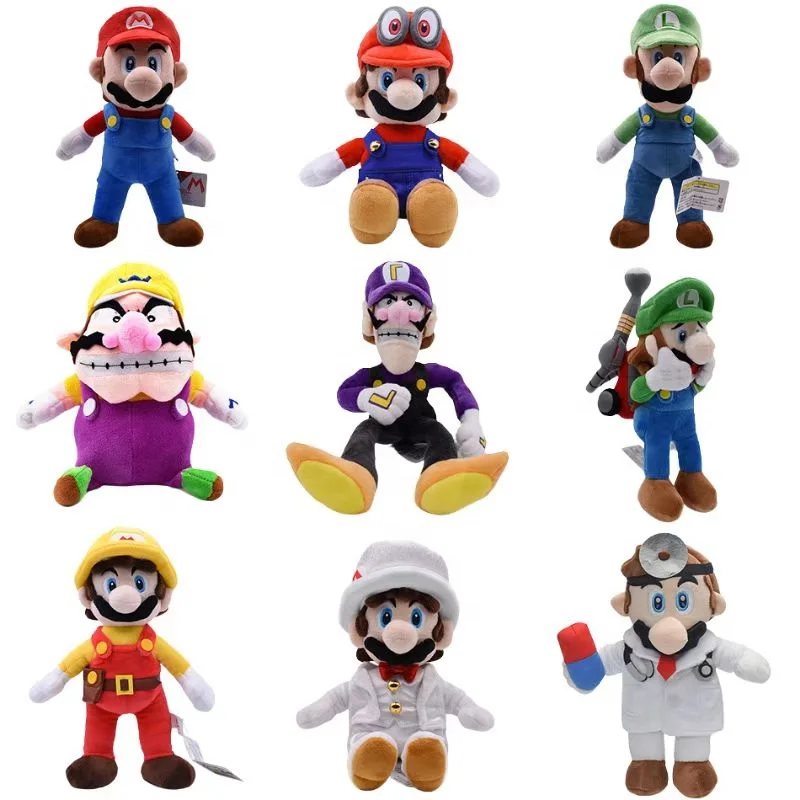 HWA 101796 Wholesale 25cm Super Mario Bro Plush Toy Mario yoshi Dinosaur Game Anime Characters Decoration Game Peripheral Dolls