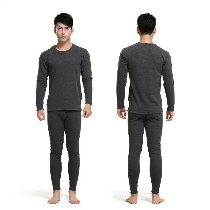 Прямая продажа с фабрики, модный мужской однотонный хлопковый базовый хлопковый свитер, костюм на осень и зиму, термобелье, оптовая продажа