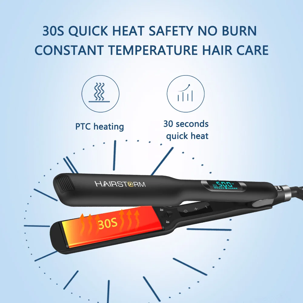 Professional Titaniums Flat Iron plancha de cabello profesional Custom Salon Hair Straightener