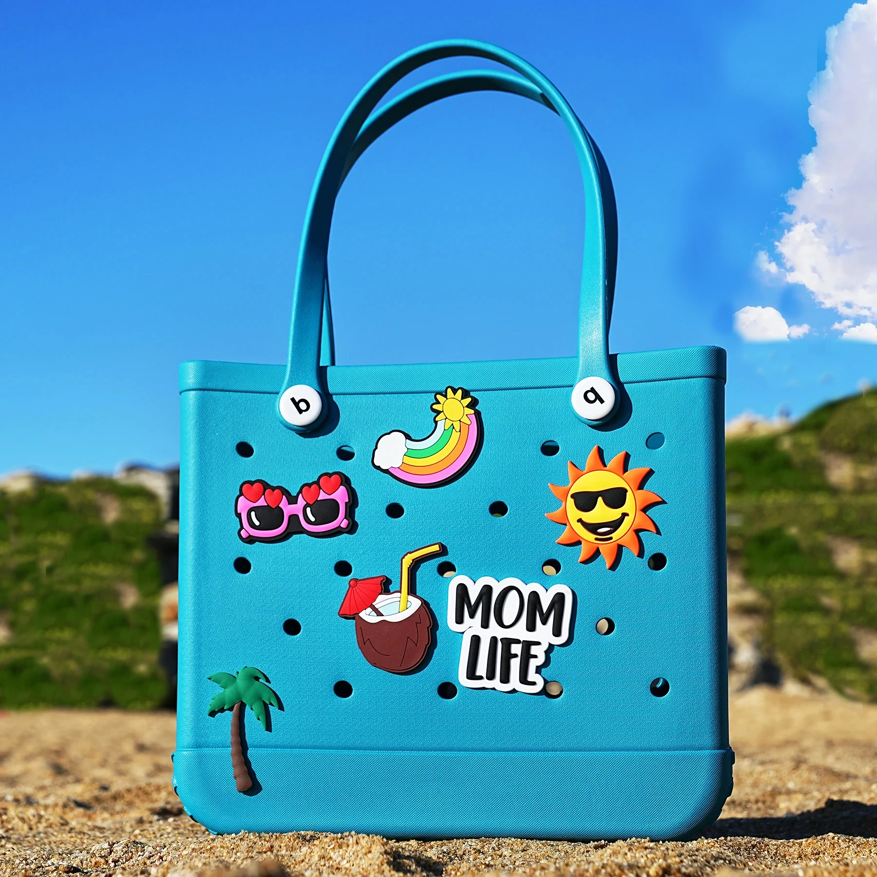 Wholesale Bag 2024 Women Fashion Rubber Tote Shoulder Bag EVA Silicone Summer Beach Bag With Custom Logo