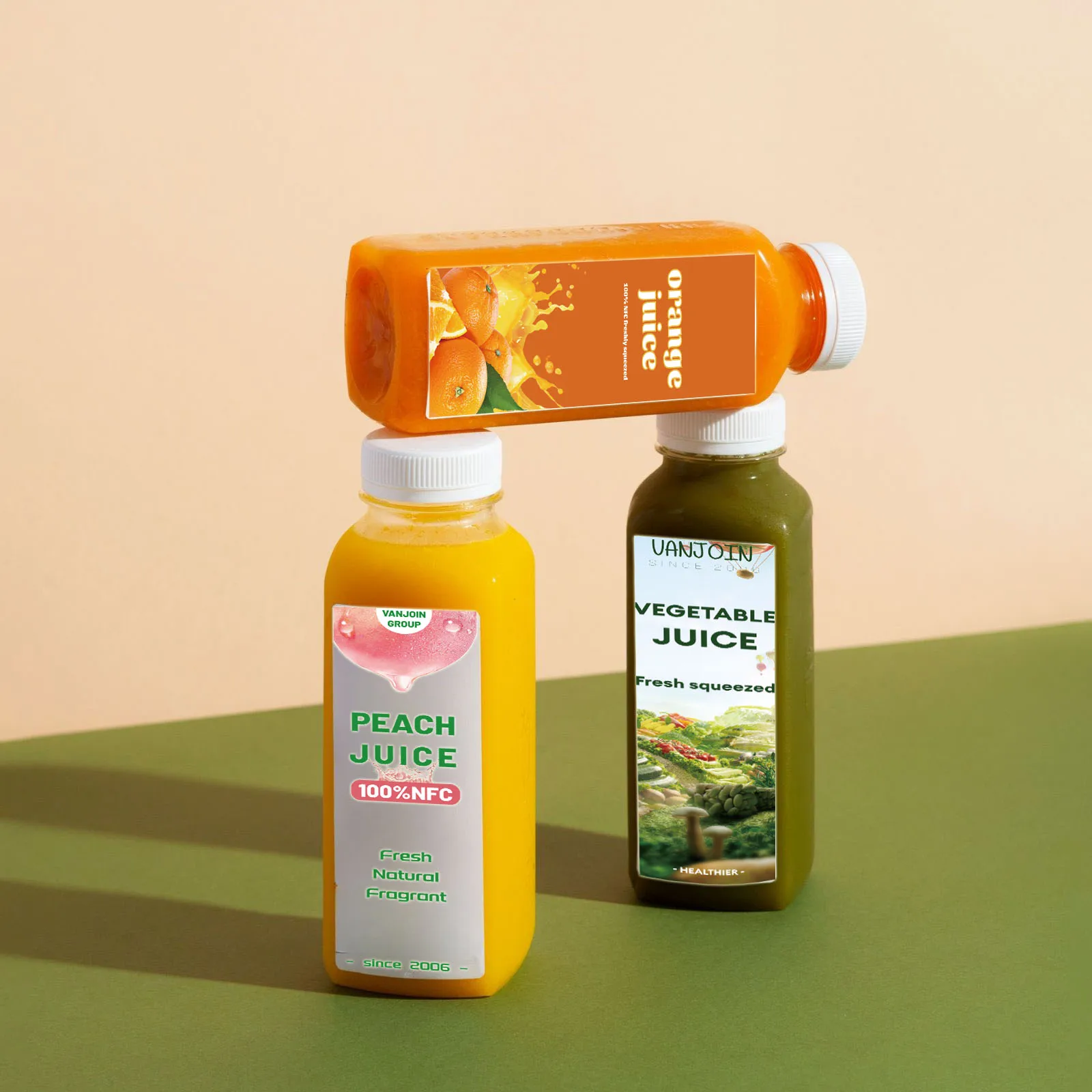 8 oz 12 oz 16 oz Square Juice Bottle 250 ml 350 ml 500 ml Juice Bottle for Ginger Shot