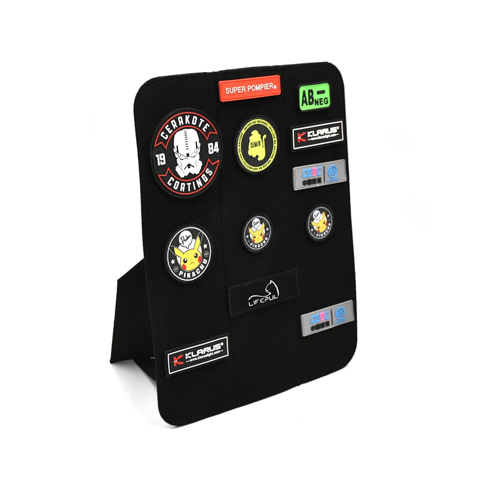 Patch Board Display Panel Stand Holder Organizer with Loop Surface for Hook & Loop Patch Patch Collections