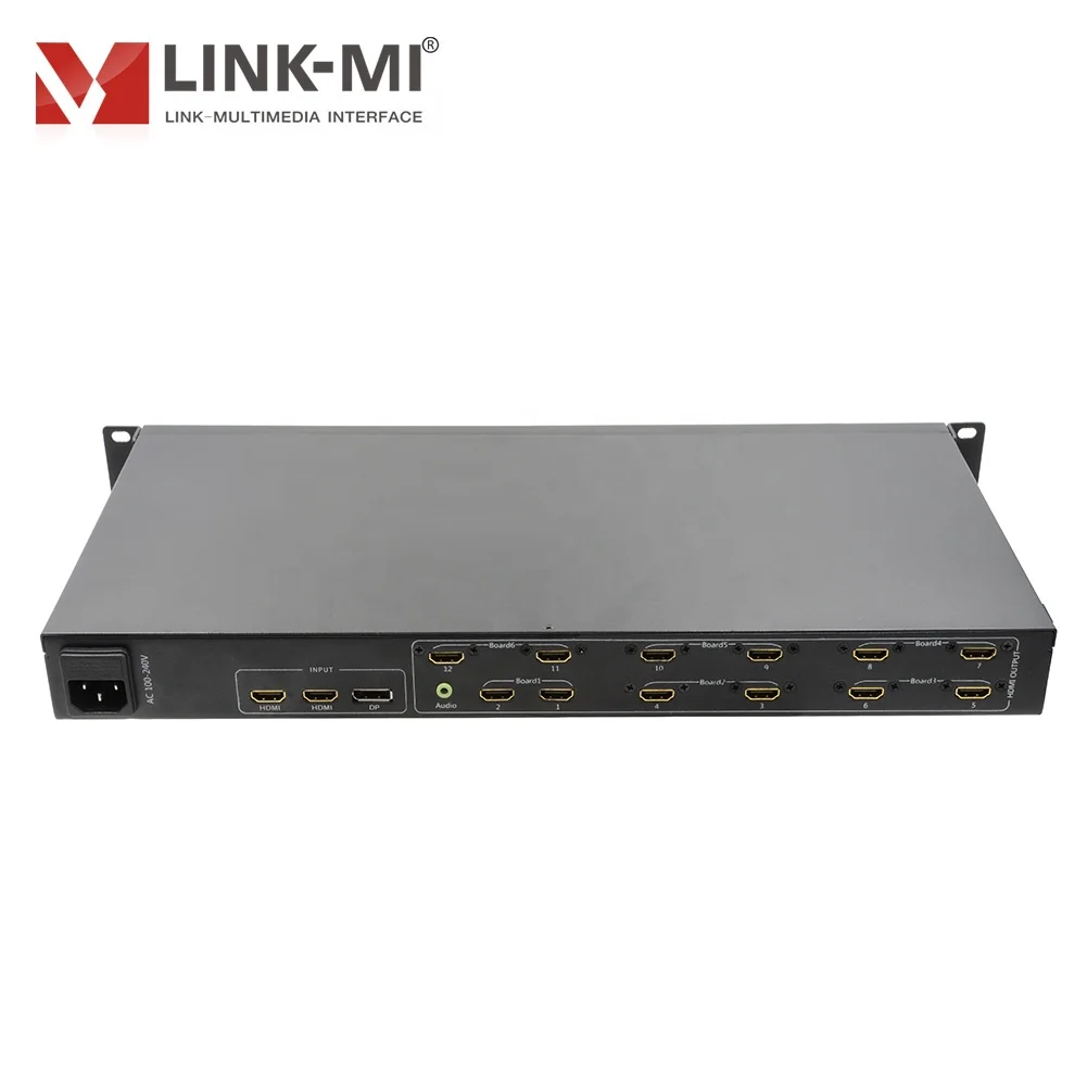 LINK-MI UHD 3X4 3x3 3x2 4K2K Video Wall Controller 3840x2160 Video Wall Processor Mobile signal + HDMI + DP Input 12 HDMI Output