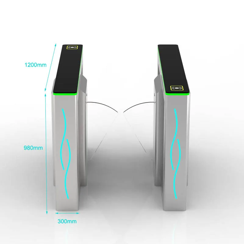 Factory Direct Price Flap Barrier Turnstile With Swipe Card Access Control System Electronic Turnstile Gate Portable