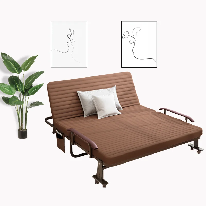 Современная Складная одноразмерная металлическая гостиничная раскладная кровать